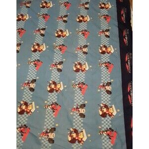 Mario Kart  Twin Flat Sheet Luigi Donkey Kong Racing Blue, Fabric